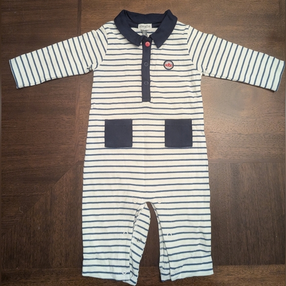 Absorba Other - Absorba Paris Onesie Striped Navy and White Kids One Piece